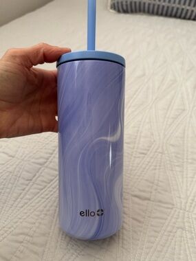 ello Lavender Swirl Insulated Tumbler with Straw